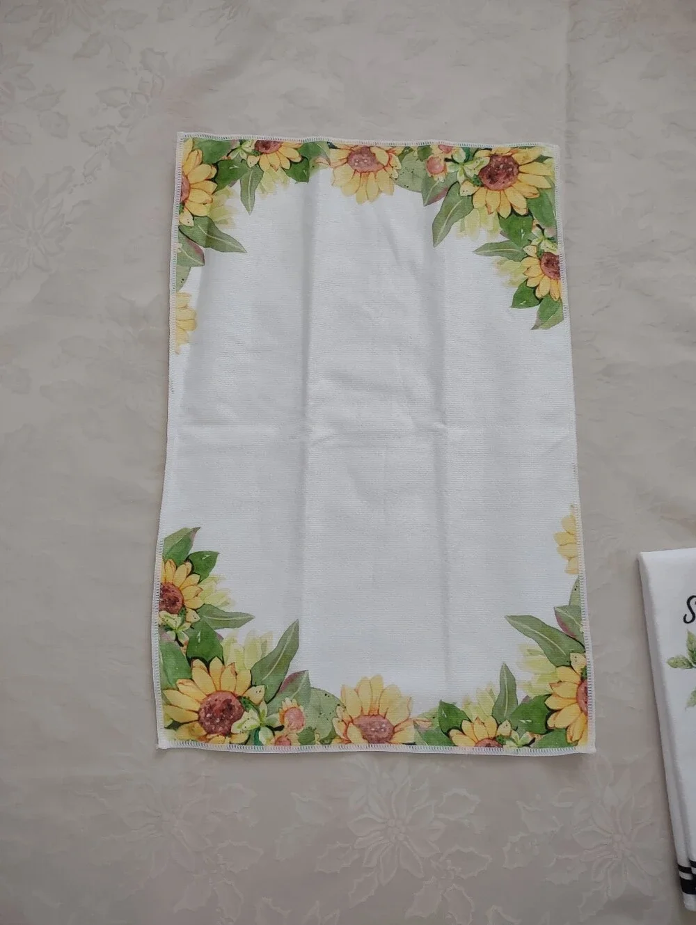 Art Sun Flower Watercolor Dish Towels Bathroom Kitchen Tea Towel